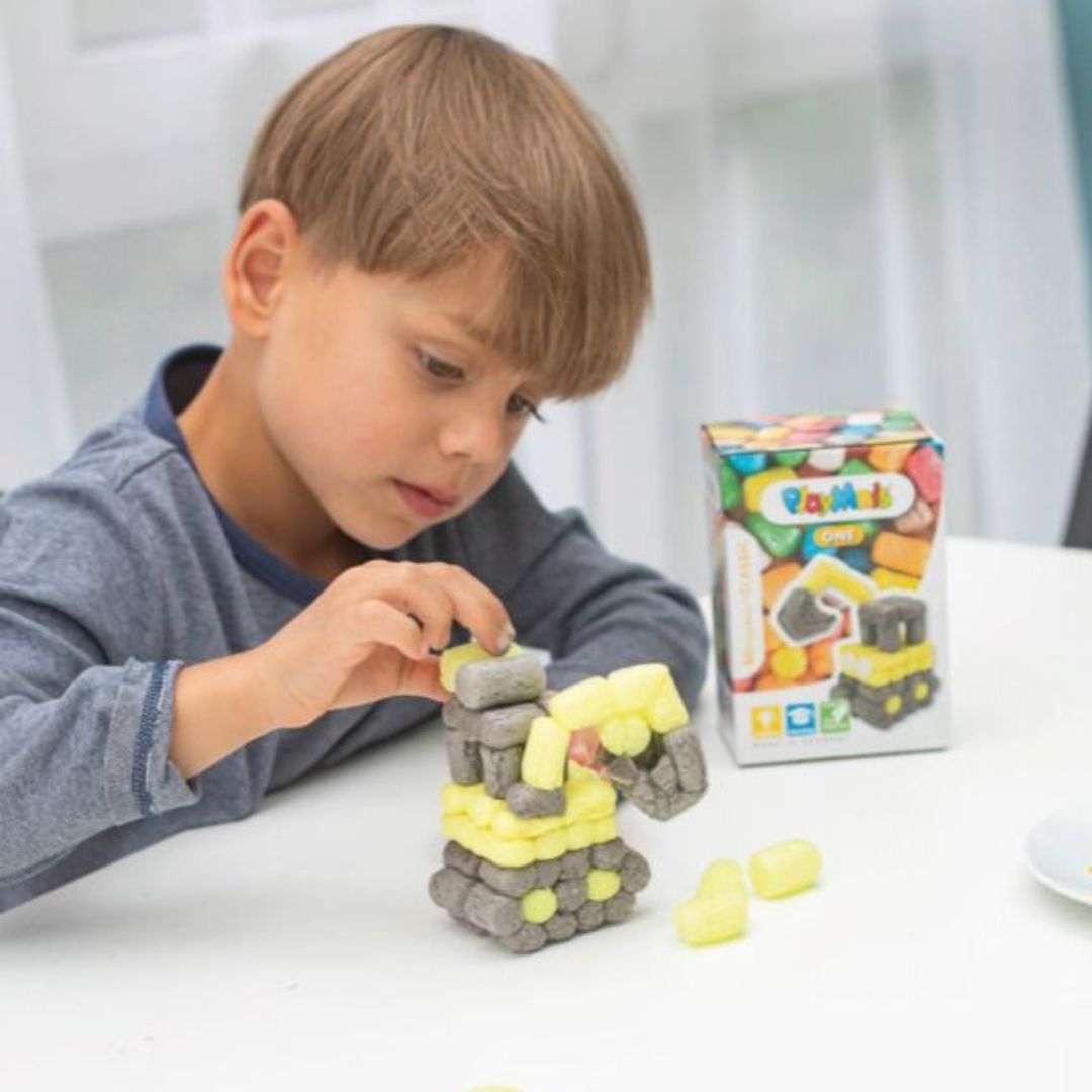 Mini Κατασκευή με σφουγγαράκια από άμυλο καλαμποκιού - Εκσκαφέας - Image 4