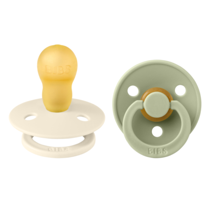 BIBS ΣΕΤ ΠΙΠΙΛΕΣ 2ΤΜΧ – COLOUR – IVORY/ SAGE – ΣΤΡΟΓΓΥΛΗ No3