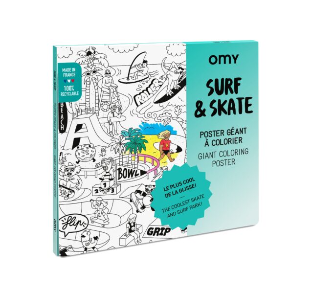 OMY. Αφίσα γίγας για ζωγραφική Surf and Skate