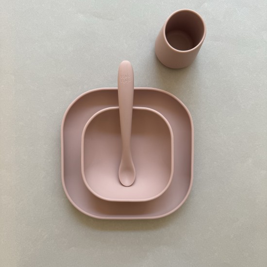 TINY FEEDER KIT FOR NEWBORN LIGHT PINK 6-12m Εκπαιδευτικό Σετ Φαγητού για βρέφη