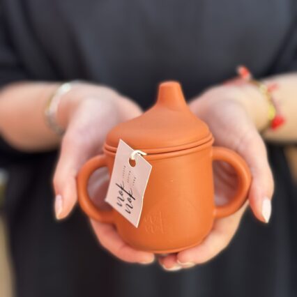 Silicone Sippy Cup with handles.