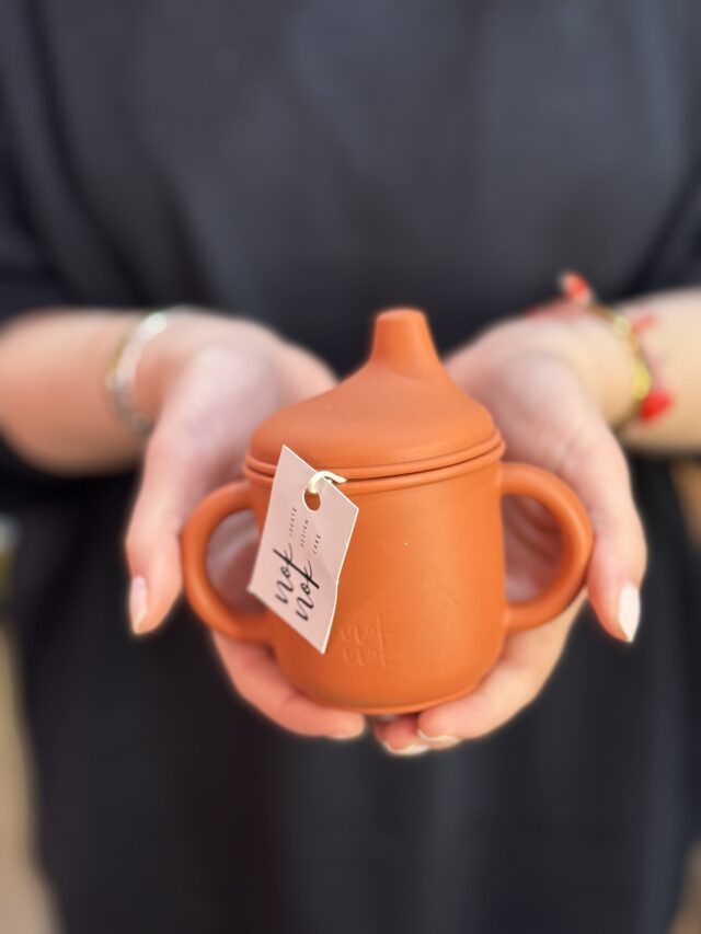 Silicone Sippy Cup with handles.
