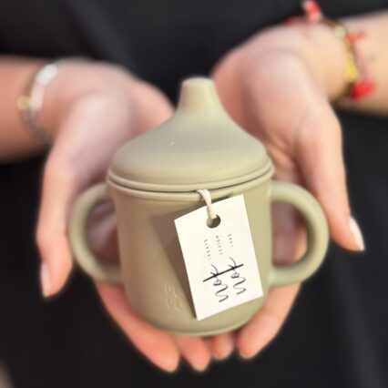 Silicone Sippy Cup with handles.