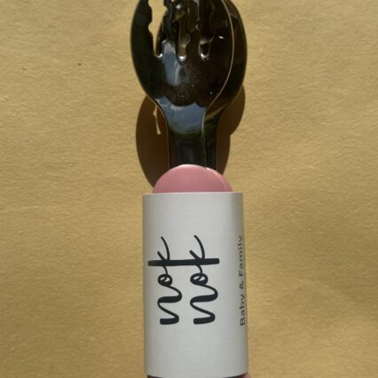 Set Silicone and Stainless Steel Spoon + Fork | I am big 6m+