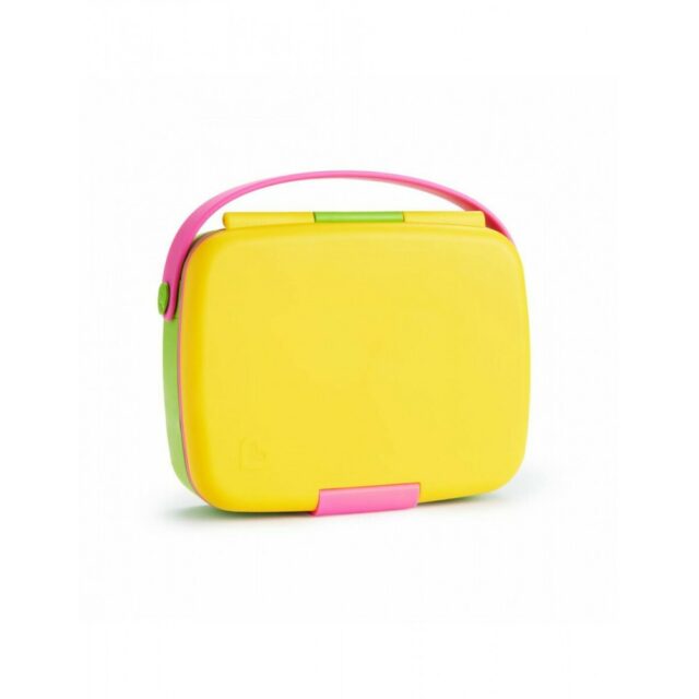 Munchkin πλαστικό παιδικό σετ φαγητού Yellow / Pink - Image 4