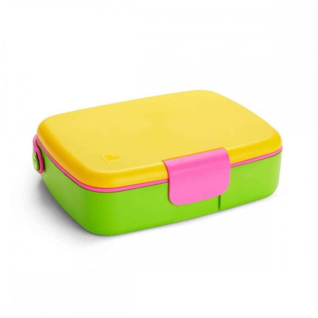 Munchkin πλαστικό παιδικό σετ φαγητού Yellow / Pink - Image 5