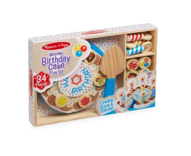 Melissa and Doug Τούρτα Γενεθλίων Σετ Ξύλινο Παιχνίδι 34τμχ 50532