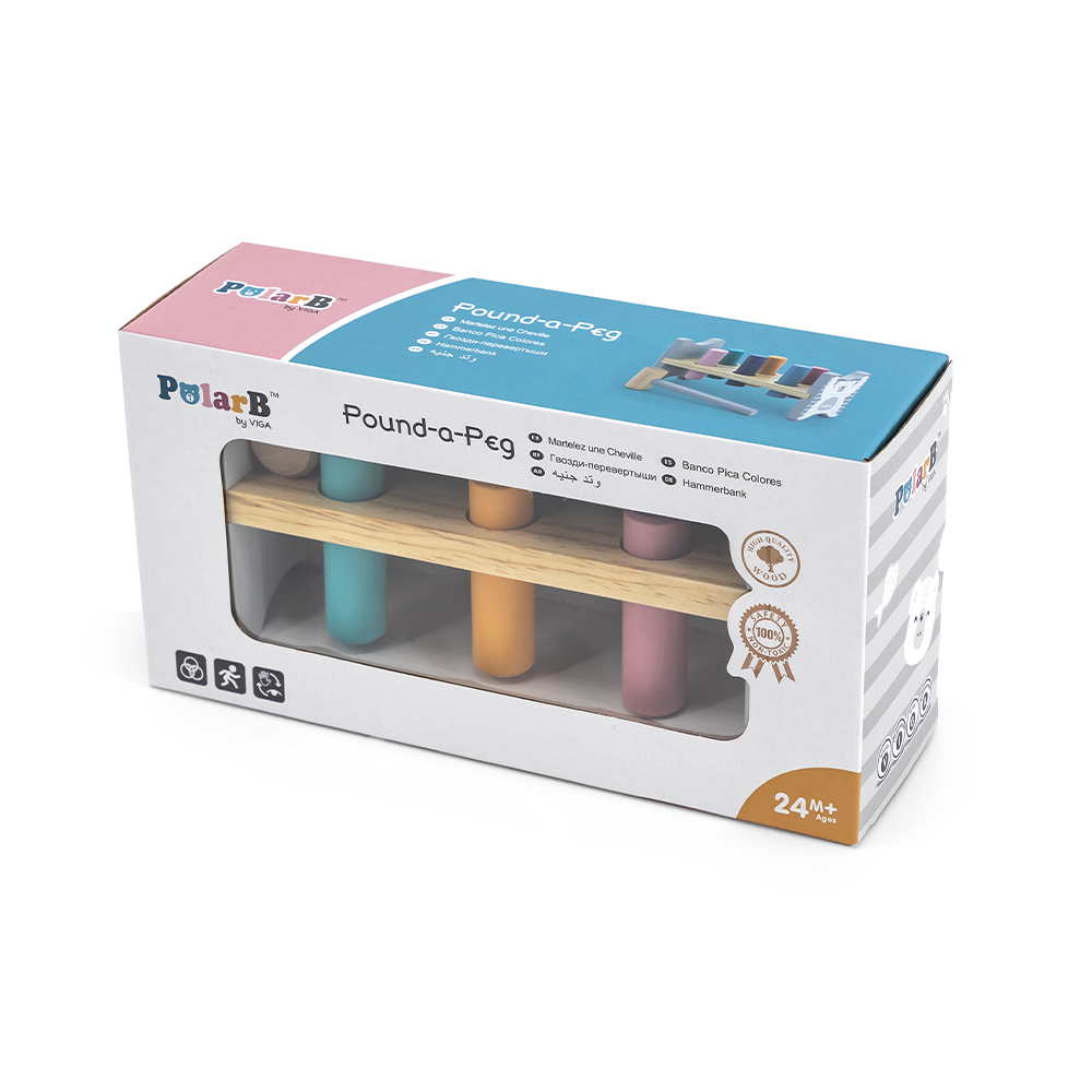 Viga ξύλινη βάση με σφυράκι για καρφώματα - Image 2