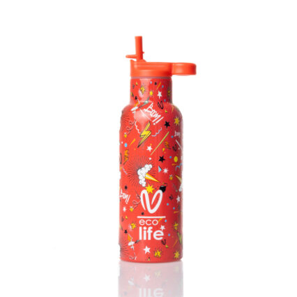 Ecolife X Vasiliki Spitha Παιδικό Παγούρι Θερμός Ανοξείδωτο BPA Free Πορτοκαλί 500ml