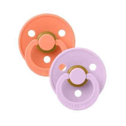 Πιπίλες Καουτσούκ 0-6M 2τμχ Bibs Colour Papaya Violet Sky