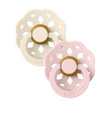 Bibs® Πιπίλες Boheme Latex 1 (2 τμχ.) 0-6 μηνών - ivory/blossom