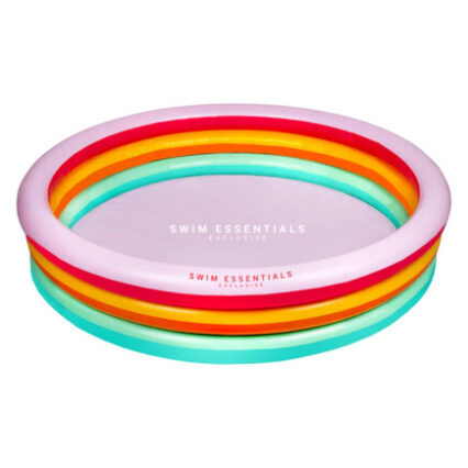 Swim Essentials: Φουσκωτή πισίνα Ø150εκ. με τρεις αεροθαλάμους για παιδιά από 3 ετών - "Rainbow"