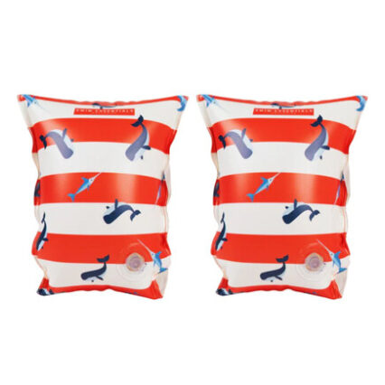 Swim Essentials: Μπρατσάκια για παιδιά από 0-2 ετών - "Red-White Whale"