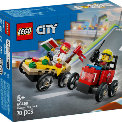 LEGO® CITY ΠΑΚΕΤΟ ΑΓΩΝΙΣΤΙΚΩΝ ΑΥΤΟΚΙΝΗΤΩΝ - ΦΟΡΤΗΓΑΚΙ ΠΙΤΣΑΣ VS. ΠΥΡΟΣΒΕΣΤΙΚΟ ΦΟΡΤΗΓΟ