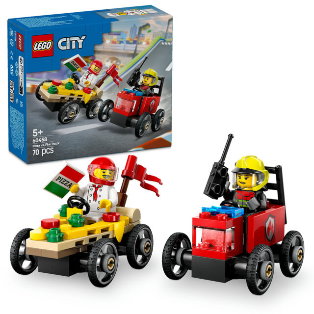 LEGO® CITY ΠΑΚΕΤΟ ΑΓΩΝΙΣΤΙΚΩΝ ΑΥΤΟΚΙΝΗΤΩΝ - ΦΟΡΤΗΓΑΚΙ ΠΙΤΣΑΣ VS. ΠΥΡΟΣΒΕΣΤΙΚΟ ΦΟΡΤΗΓΟ - Image 3