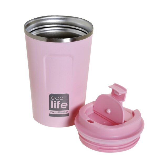 Ecolife Coffee Ποτήρι Θερμός Ροζ 370ml - Image 2