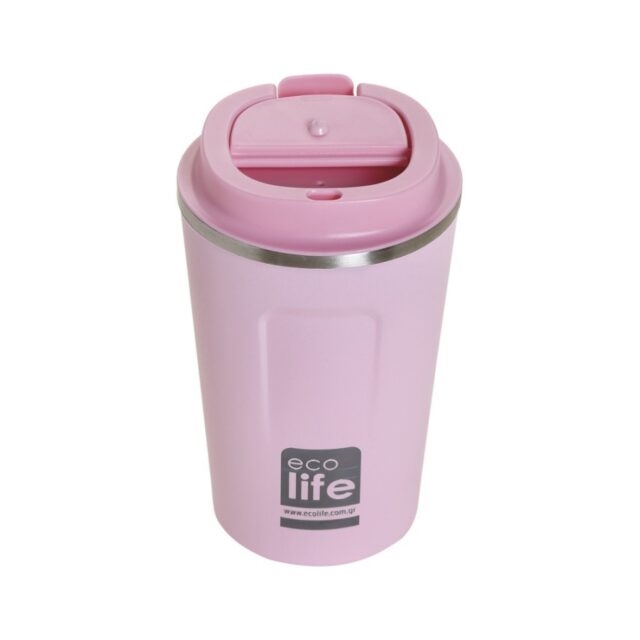 Ecolife Coffee Ποτήρι Θερμός Ροζ 370ml - Image 3