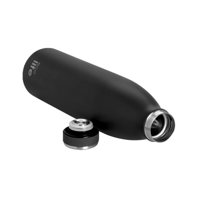 Ecolife Μπουκάλι Θερμός Slim Μαύρο 1 lt - Image 2
