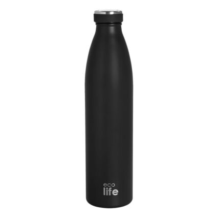 Ecolife Μπουκάλι Θερμός Slim Μαύρο 1 lt