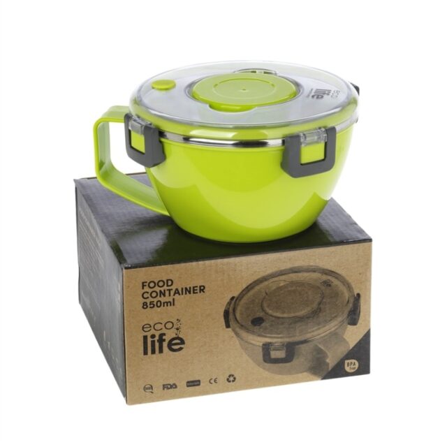 ECOLIFE Πράσινο φαγητοδοχείο-θερμός 850ml | Με χώρισμα