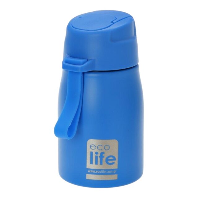 Ecolife Blue Παγουράκι 400ml | Eσωτερικό Καλαμάκι - Image 3