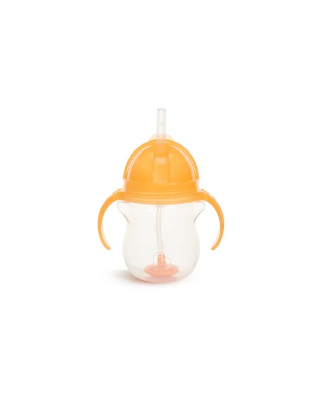 Κύπελλο με καλαμάκι Munchkin 6m+ 207ml πορτοκαλί - Image 5