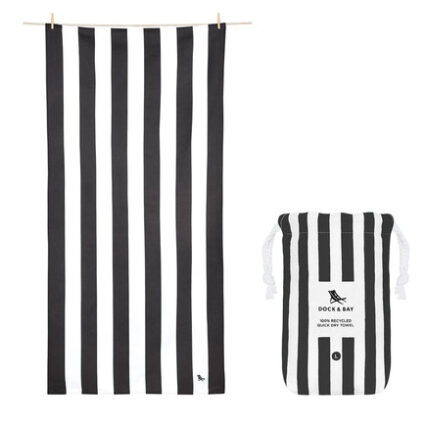 Πετσέτα θαλάσσης Quickdry - Kamari Charcoal 200x90cm