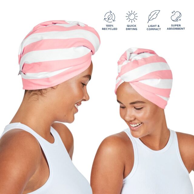 Πετσέτα μαλλιών - Τουρμπάνι Hair Wrap - Malibu Pink - Image 4