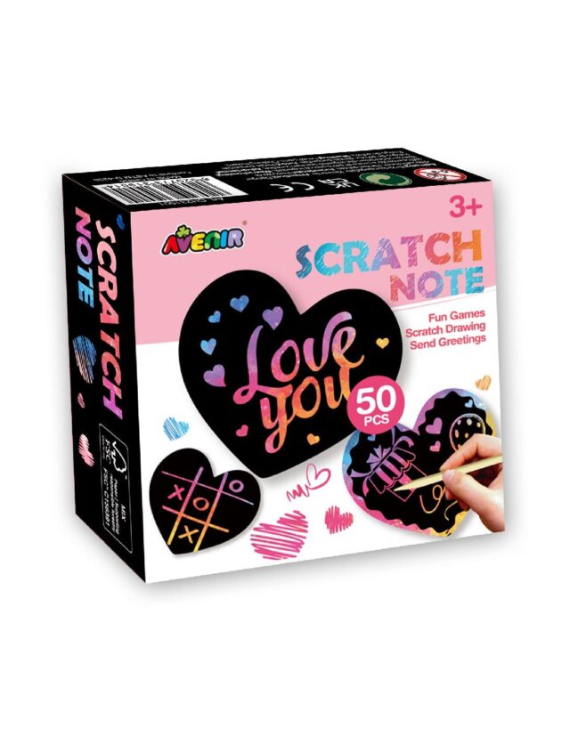 SCRATCH HEART NOTE