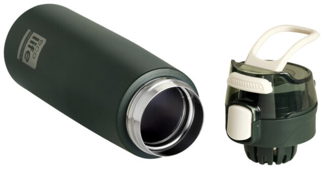 Ecolife Dark! Thermos Παιδικό Μπουκάλι Θερμός Ανοξείδωτο Κυπαρισσί 550ml - Image 4