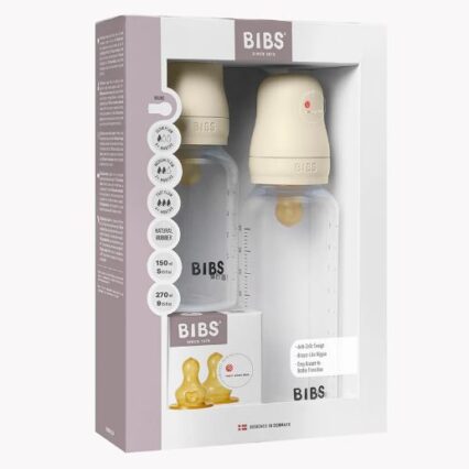 Σετ μπιμπερό PP χωρίς BPA για μωρά, Grow and Flow 150ml/270ml Latex - Ιβουάρ