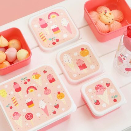 Σετ 4 δοχεία φαγητού Lunch & Snack Box -Ice-cream