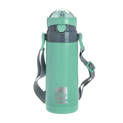 Ecolife Kids Thermos Mint Ανοξείδωτο Παγούρι Θερμός με Καλαμάκι Χρώμα Μέντα 400ml