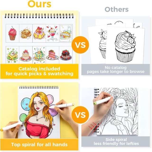 Ohuhu Bleedproof Coloring Book Enjoy the Sweet Moments - Image 4