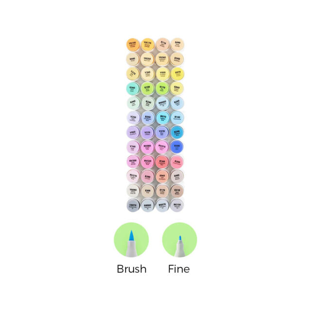 Οhuhu Honolulu B Alcohol Art Markers Σετ 48 Mid-tone Μαρκαδόρων Brush & Fine - Image 2