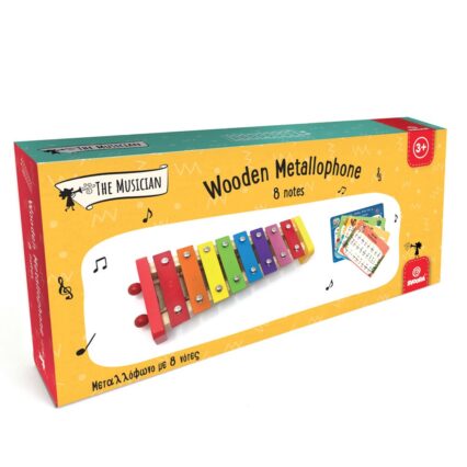 Svoora Ξύλινο Χρωματιστό Μεταλλόφωνο με 8 Νότες, ηχείο και παρτιτούρες.