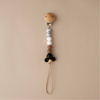 Pacifier Clip Mickey chocolate