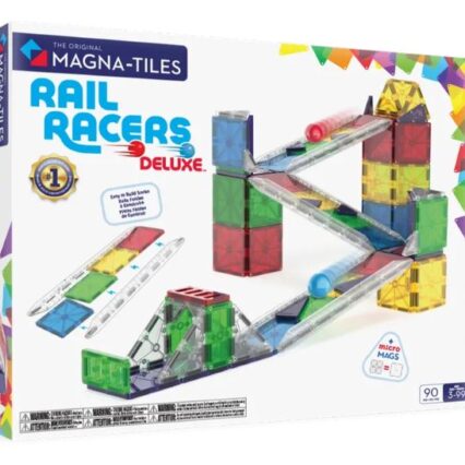 MAGNA-TILES Rail Racers Deluxe 90 Τεμάχια – Μαγνητικά Πλακίδια STEM με Ράμπες