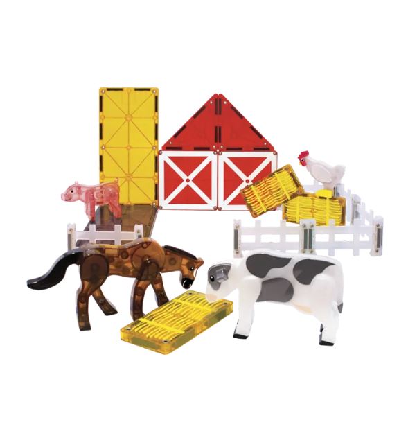 MAGNA-TILES Farm 25 Τεμάχια – Μαγνητικά Πλακίδια STEM με Ζώα Φάρμας - Image 2