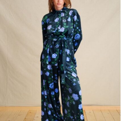 PIXEL ROSE BLUE VELVET SET