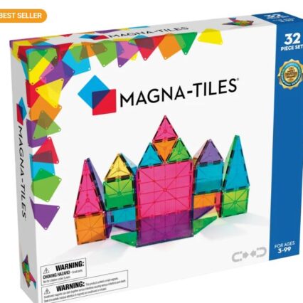 MAGNA-TILES Clear 32 Τεμάχια – Μαγνητικά Πλακίδια STEM Κατασκευών