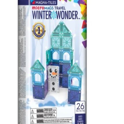 MAGNA-TILES microMAGS Winter Wonder Travel 26 Τεμάχια – Μαγνητικά Πλακίδια STEM για Ταξίδι