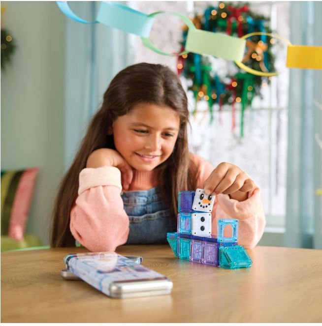MAGNA-TILES microMAGS Winter Wonder Travel 26 Τεμάχια – Μαγνητικά Πλακίδια STEM για Ταξίδι - Image 3