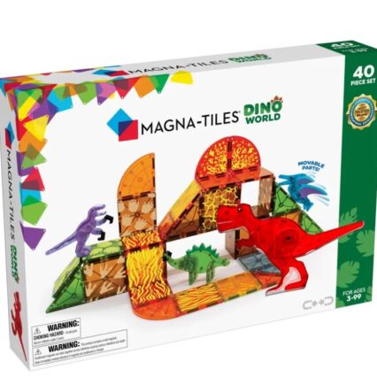 MAGNA-TILES Dino World 40 Τεμάχια – Μαγνητικά Πλακίδια STEM με Δεινόσαυρους