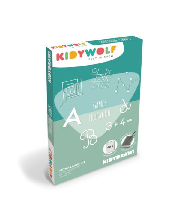 KIDYWOLF: 60 κάρτες για τα Mini Tablet ζωγραφικής με θέμα "Παιχνίδια" & "Εκπαίδευση"