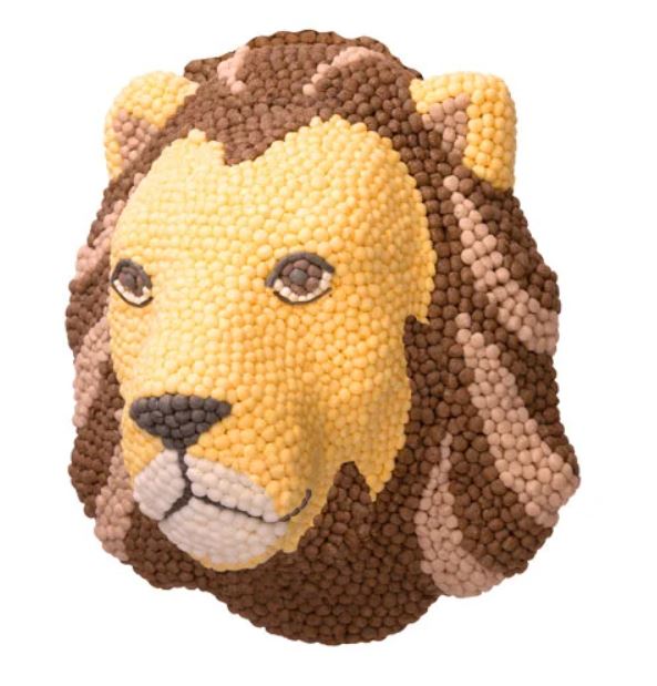 3D Λιοντάρι, Σφουγγαράκια από καλαμπόκι - Κατασκευή