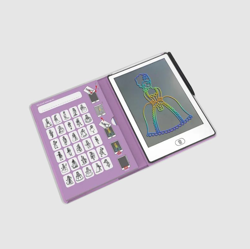 KIDYWOLF: Tablet ζωγραφικής με οθόνη LCD (30 κάρτες)- Princess - Image 4