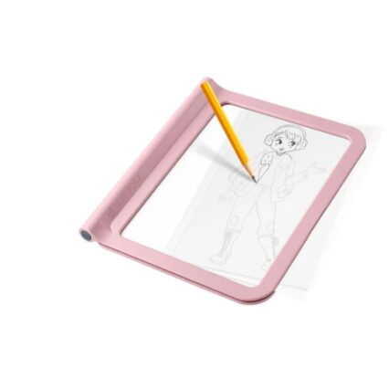 KIDYWOLF: Tablet ζωγραφικής με φως, 2 όψεων με οθόνη LΕD & μαυροπίνακα- Σχέδιο Μόδας