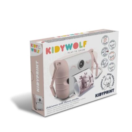 KIDYWOLF: Φωτογραφική μηχανή με θερμική εκτύπωση - Ροζ Instant Camera