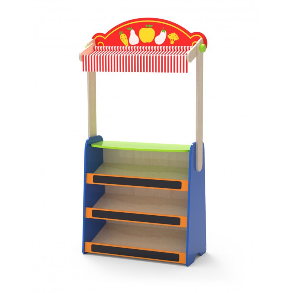 Viga Ξύλινο Κουκλοθέατρο - Μανάβικο με μαυροπίνακα. 125x66x29εκ. - Image 3